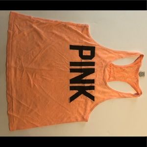 Victoria’s Secret Pink tank in bright orange